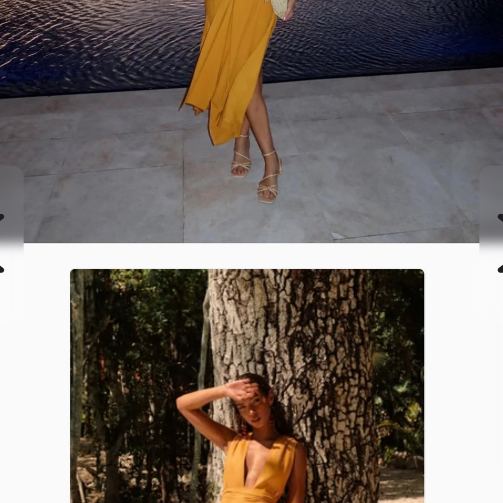 Elegant Yellow Sleeveless Dress - Picture 4 of 6